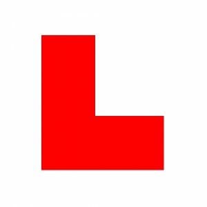 Husk å bruke en rød L i bakruta når du øvelseskjører