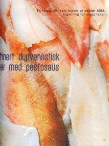 Gratinert dypvannsfisk - uer med pestosaus 