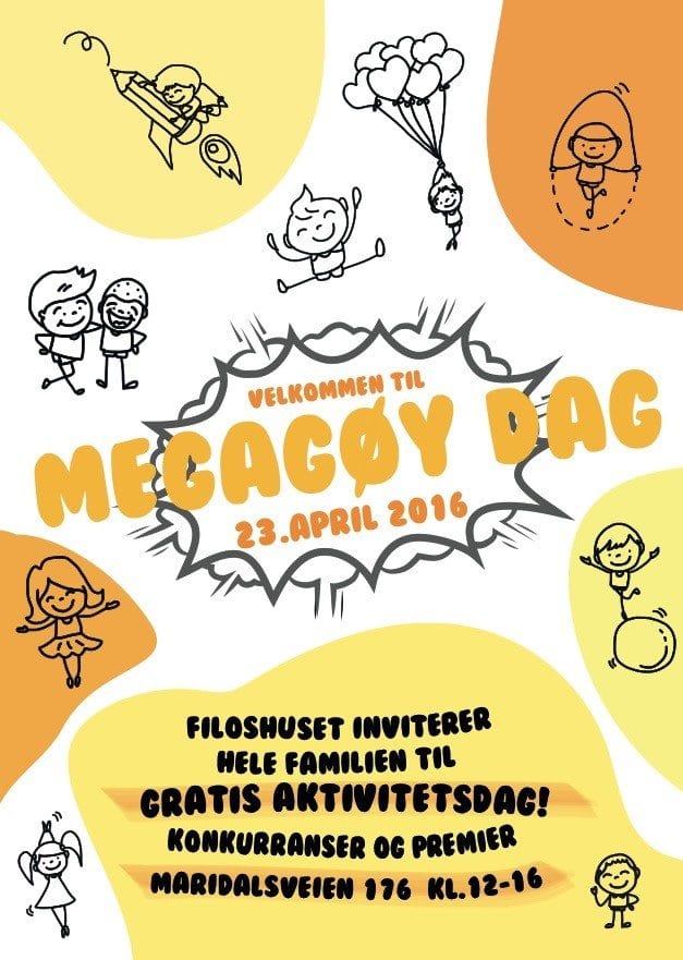 “Megagøy-dag” En gratis aktivitetsdag for barn 23 april! hovedbilde
