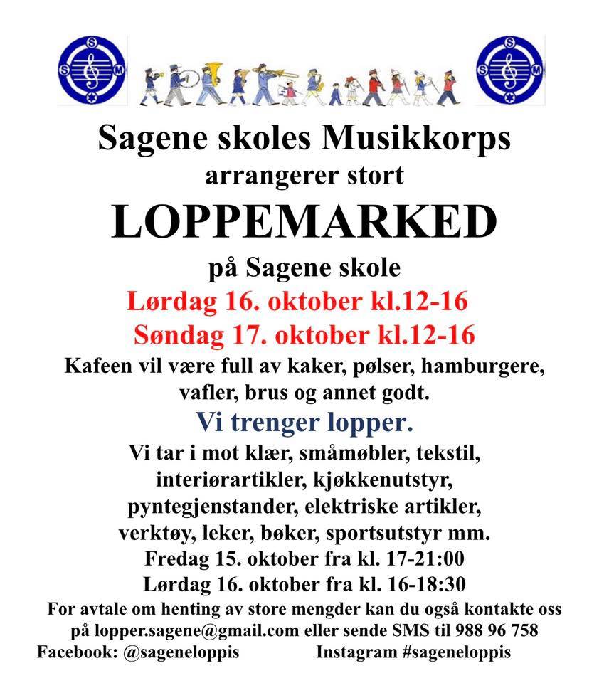 Kjelsås Skole Loppemarked i Oslo 16. og 17 oktober 2021