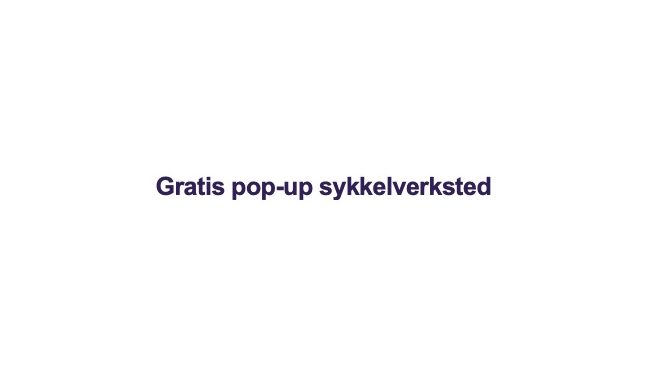 Gratis pop-up sykkelverksted syv steder i Oslo hovedbilde
