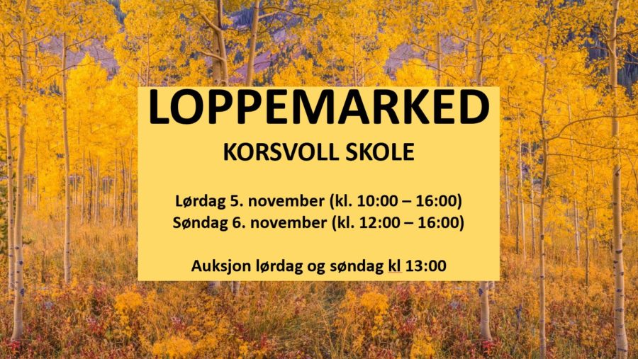 Loppemarked Korsvoll skole hovedbilde